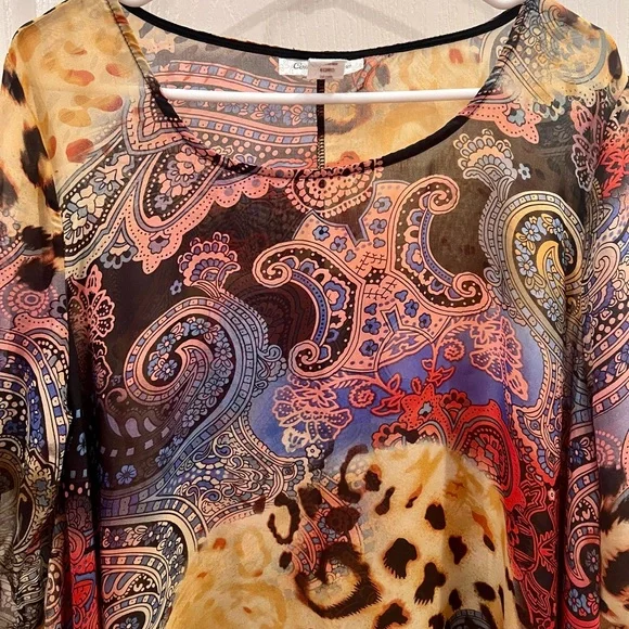 Paisley and Leopard Print Blouse - Picture 2 of 4